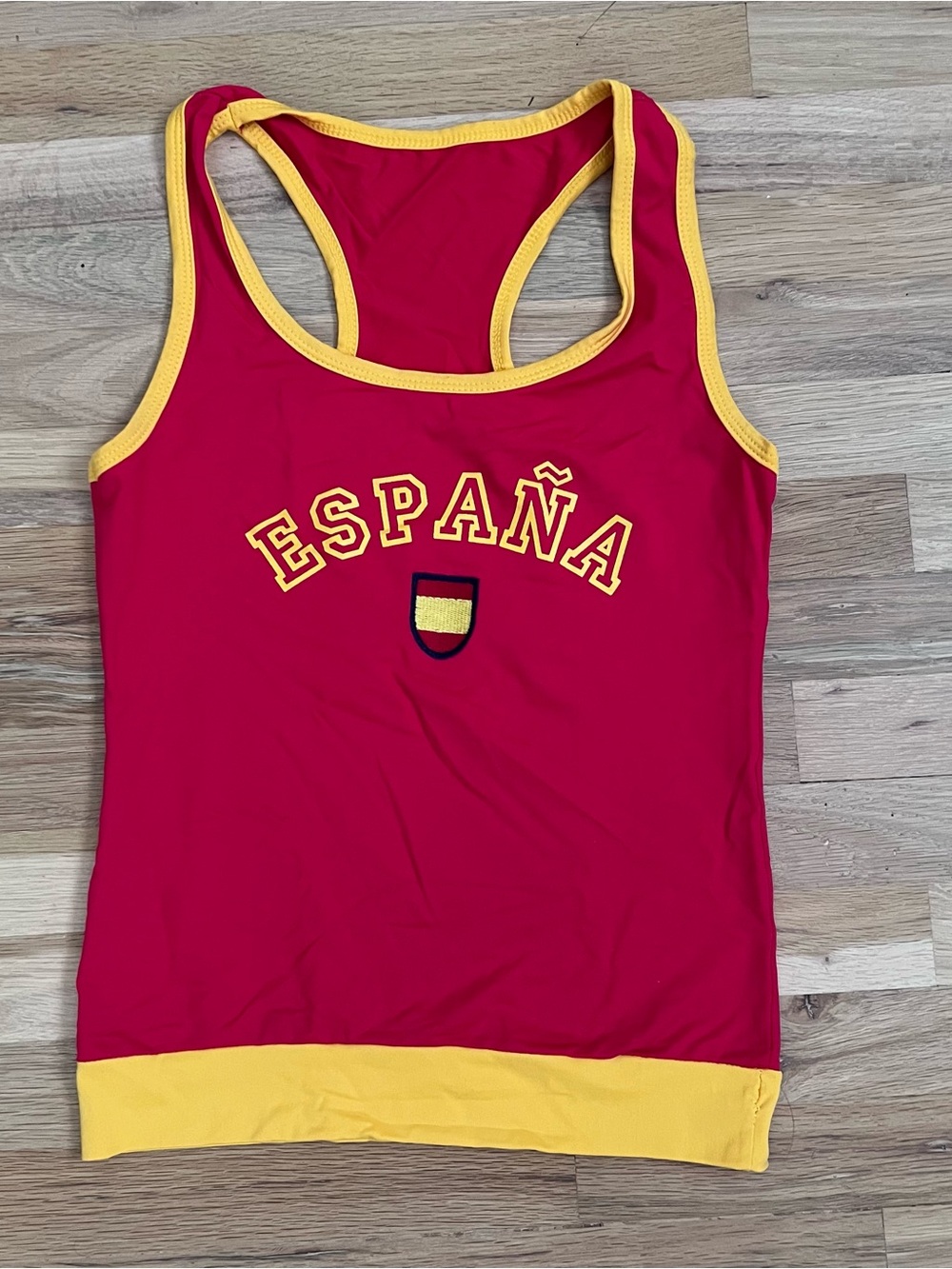 Red & Yellow España Racerback Tank Top